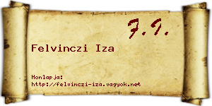 Felvinczi Iza névjegykártya